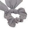 Chiffon Scarf Hair Scrunchies for Women, Girls, Stylist Accessories, 7 Striped, 7 Solid (8 In, 14 Pack)