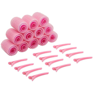 36 Self Grip Rollers Hair Curlers with 12 Duckbill Clips, Tension Rollers in 3 Sizes (48 Piece Set)