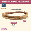 Fishtail Braid Headbands for Women, Blonde Synthetic Hair (1 Piece)