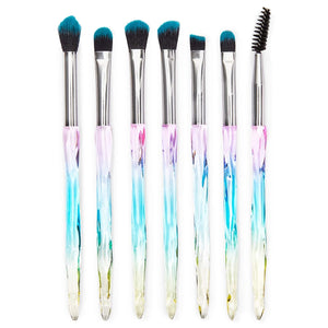 10 Piece Makeup Brush Set with Case, Acrylic Purple and Blue Makeup Brushes