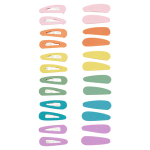 24-Pack 2.4-Inch Snap Hair Clips for Women (Assorted Rainbow Colors)